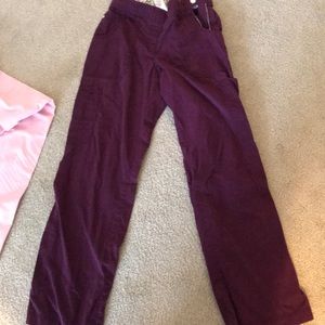 Maroon plum scrub pants